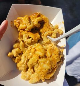Delicious Haitian macaroni and cheese that is perfectly cheesy and has a nice golden color.